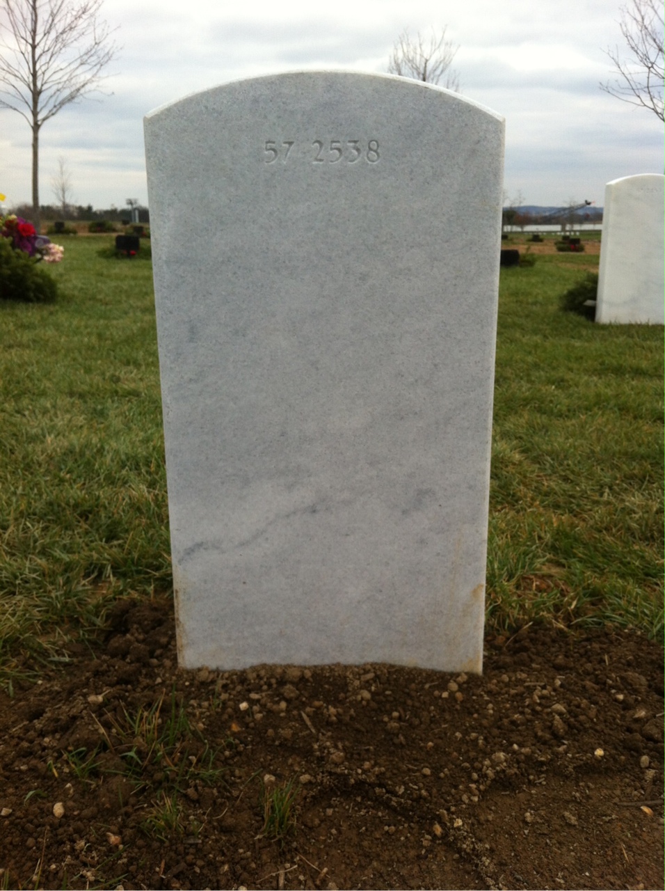 Back of headstone — Norman Bacon