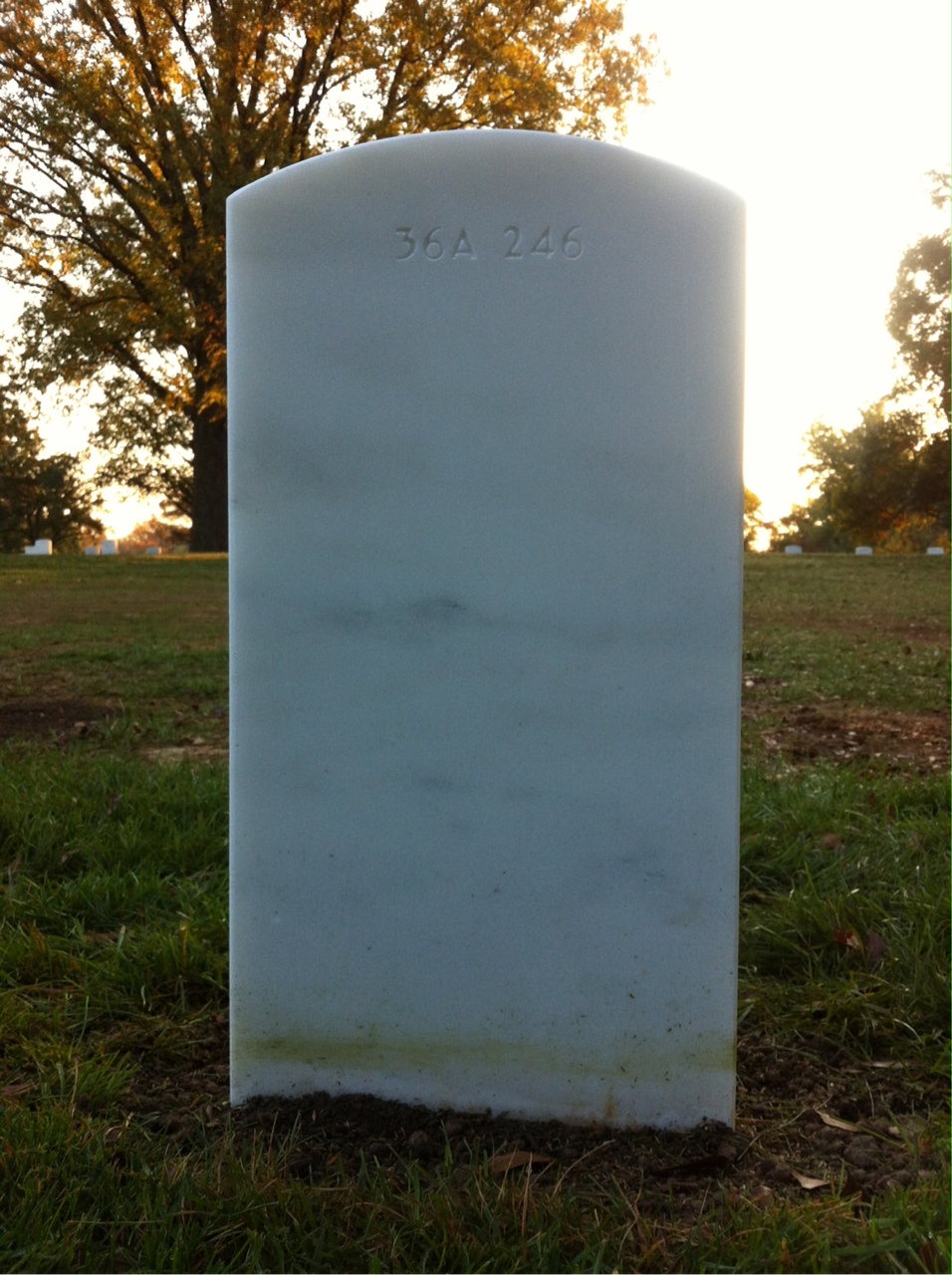 Back of headstone — Charles Myers