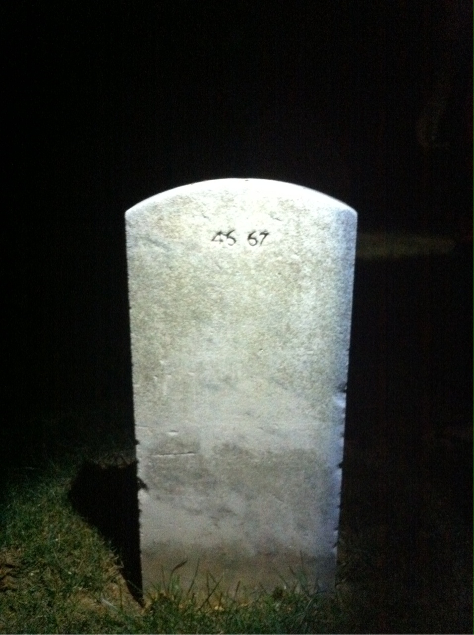 Back of headstone — Robert E Foster