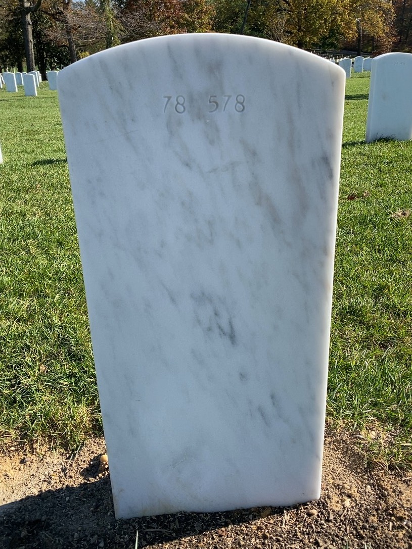 Back of headstone — Thomas Joseph Walters