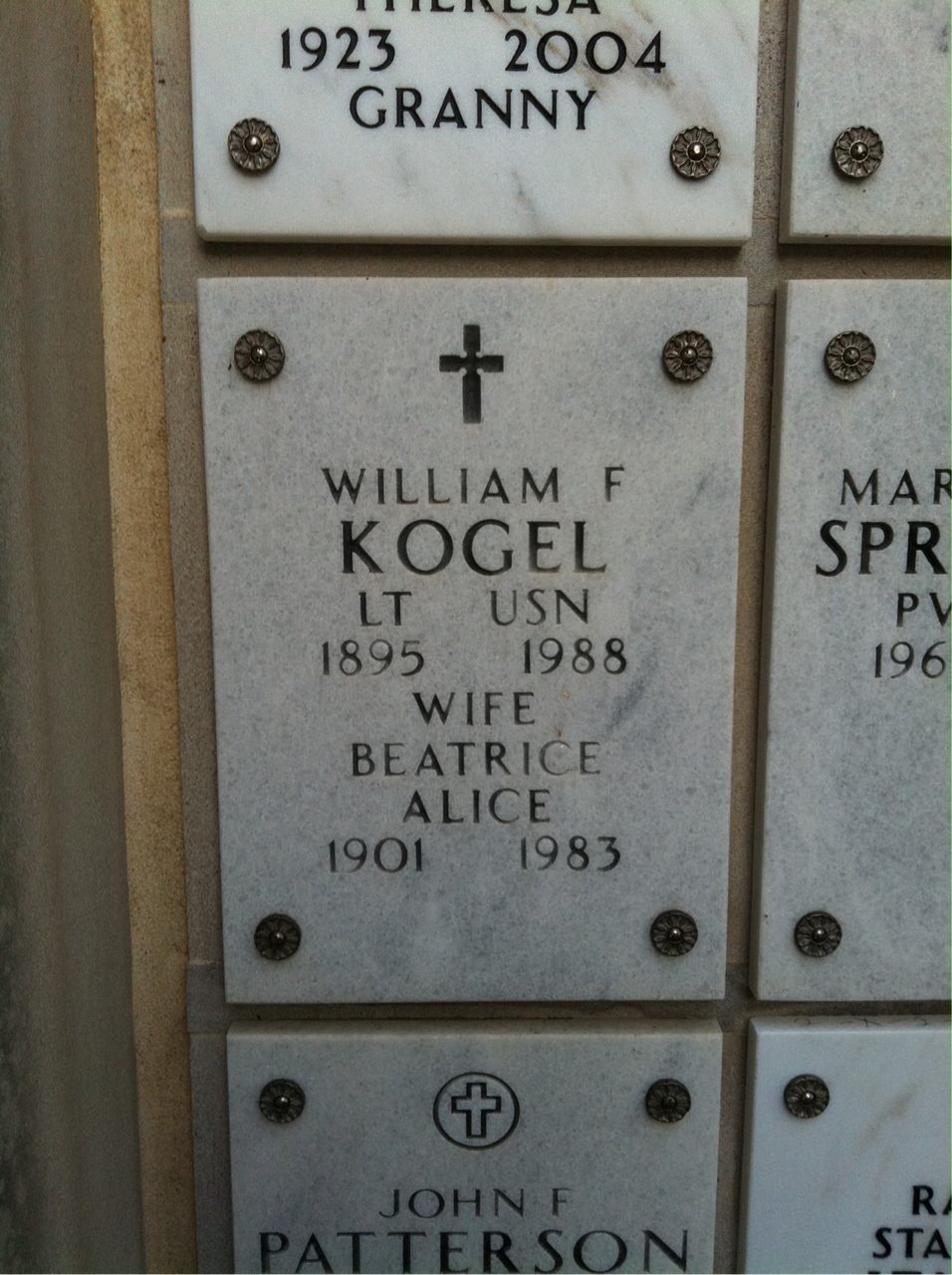 William F Kogel