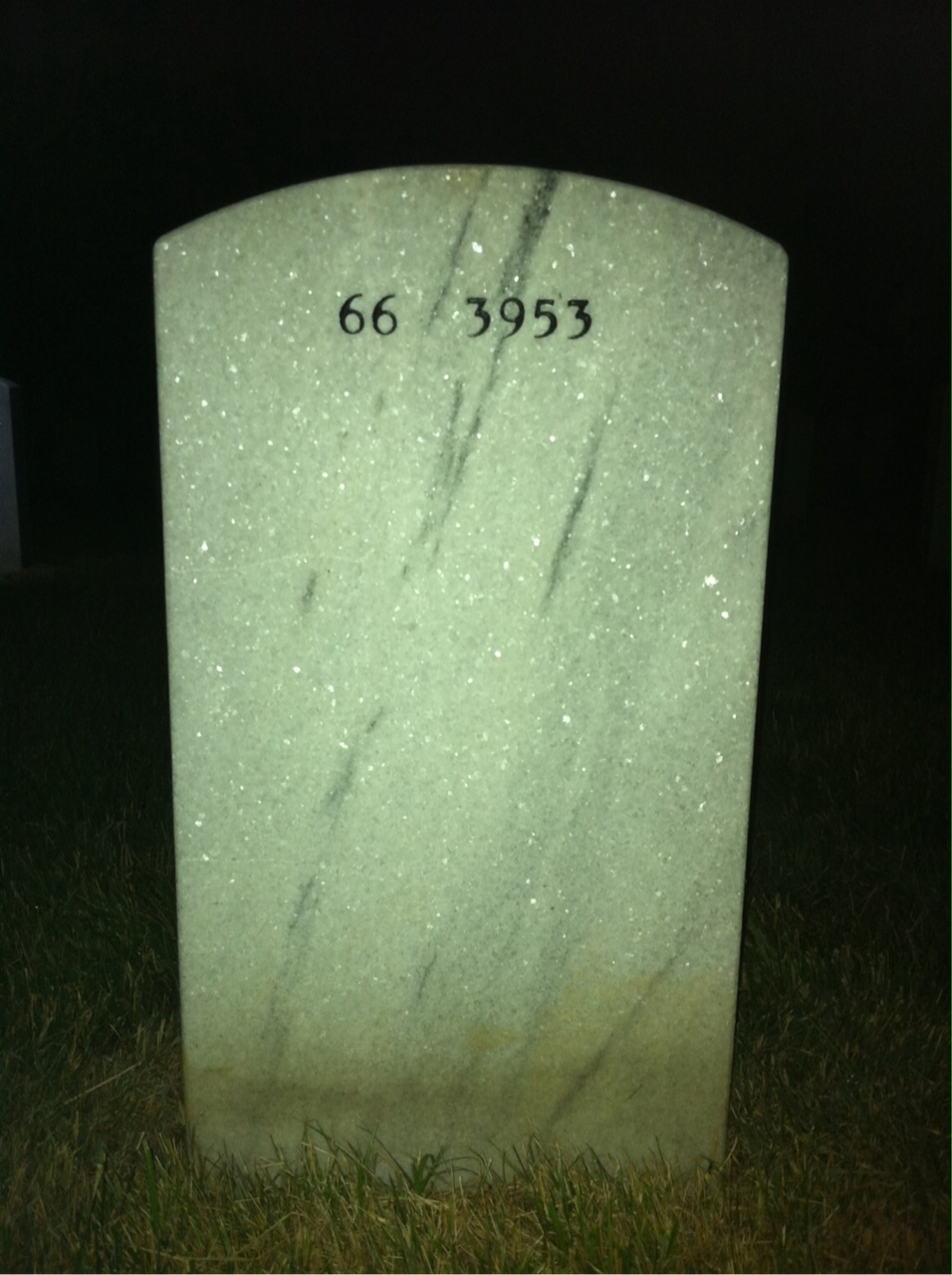 Back of headstone — William Hollingsworth