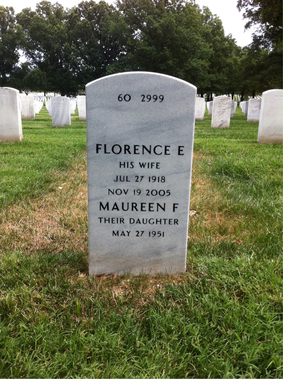 Back of headstone — Francis Kelly