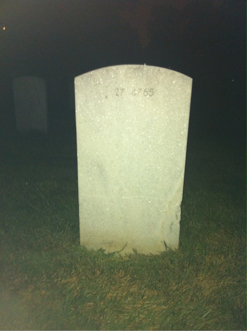 Back of headstone — Casey Middy
