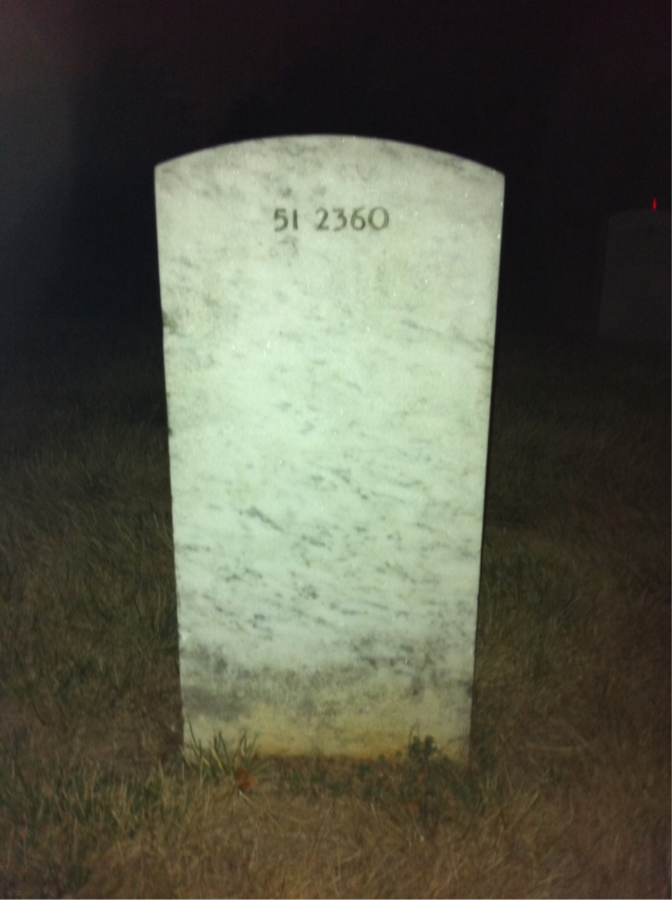 Back of headstone — Leonard Mitchell