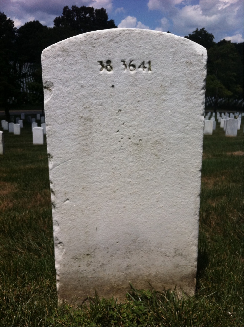 Back of headstone — Doris Allen