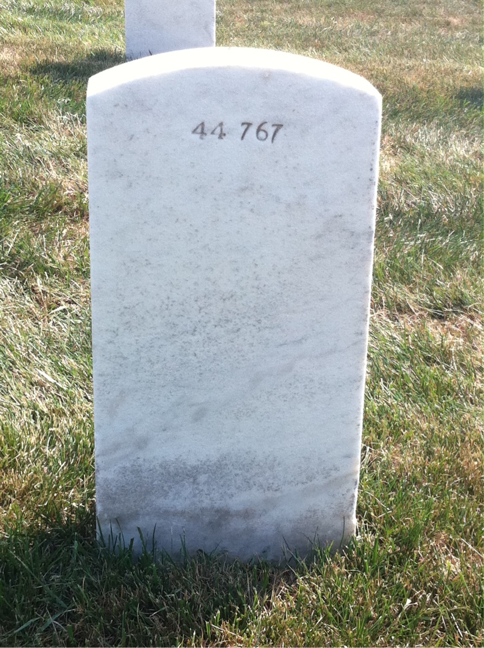 Back of headstone — Robert Montz