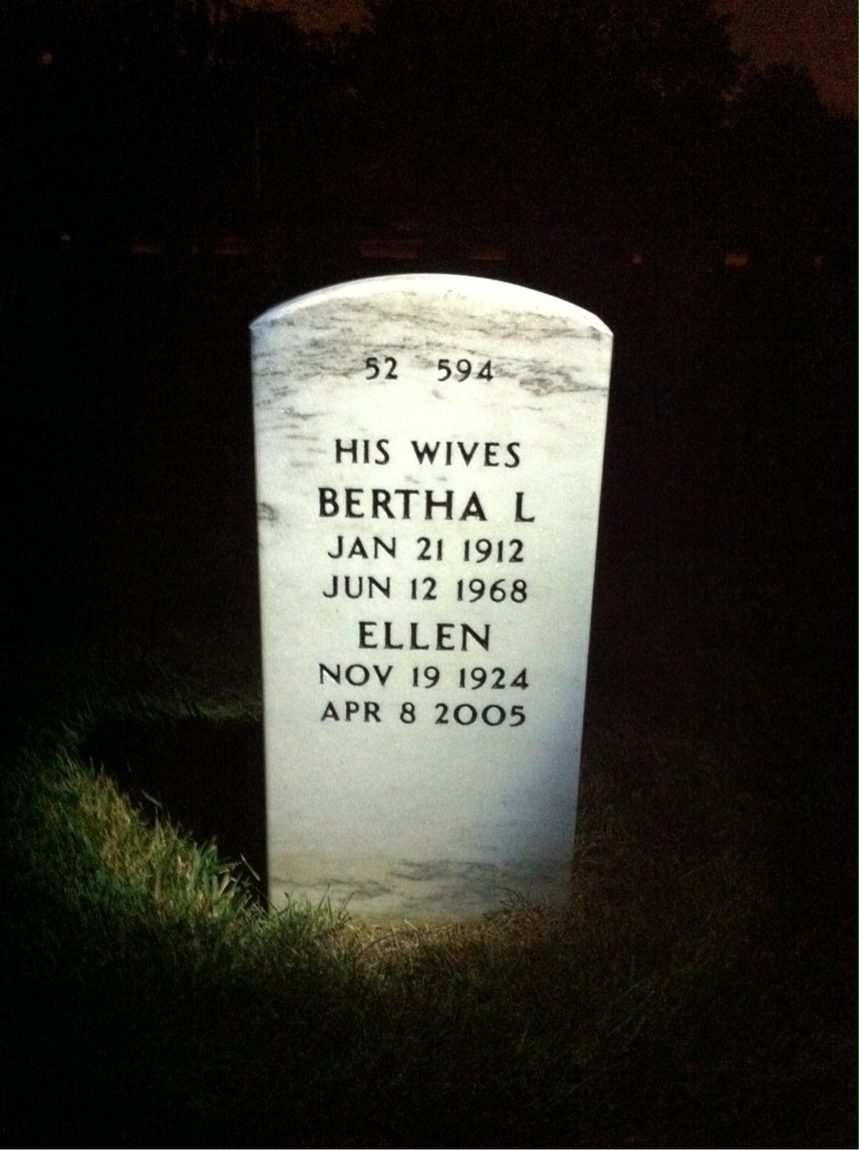 Back of headstone — Edward Wojtach