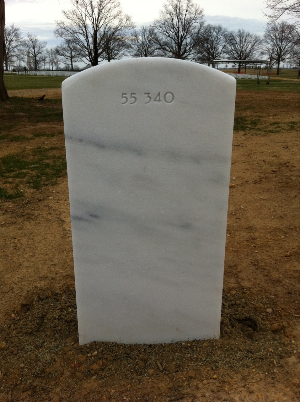 Back of headstone — William Clay Ritchie