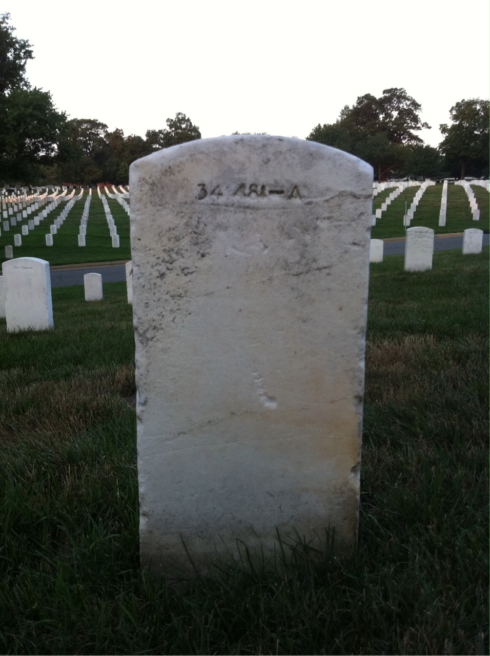 Back of headstone — Wright Morgan