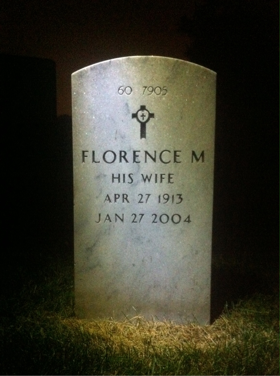 Back of headstone — Chester Sparks