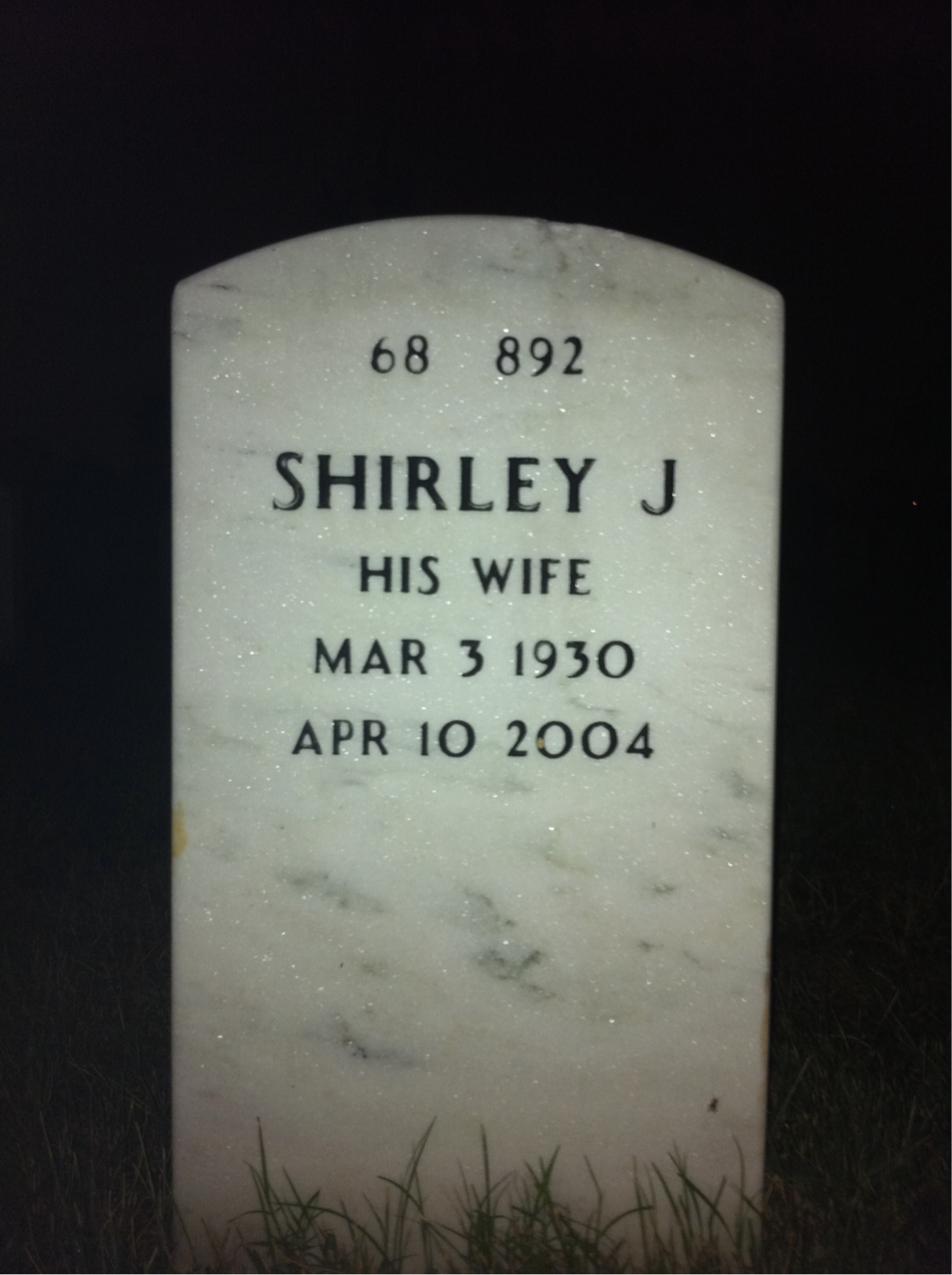 Back of headstone — Robert Harris
