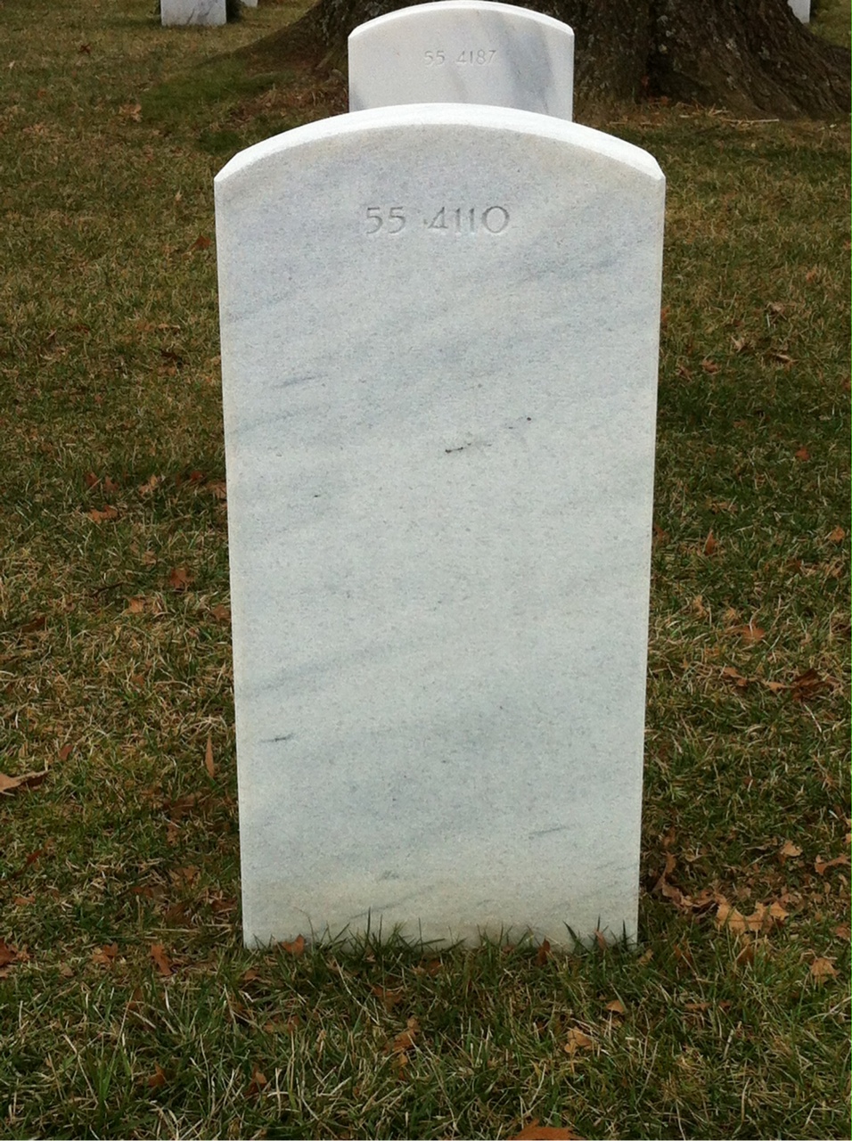 Back of headstone — William E Brill