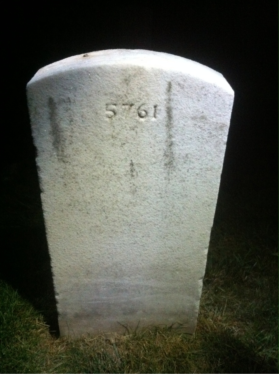 Back of headstone — Charles Anderson