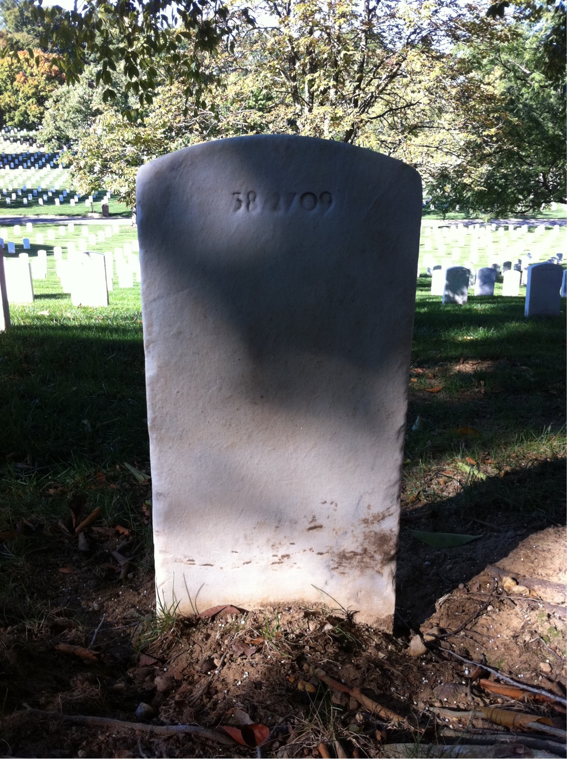 Back of headstone — Robert Beauch