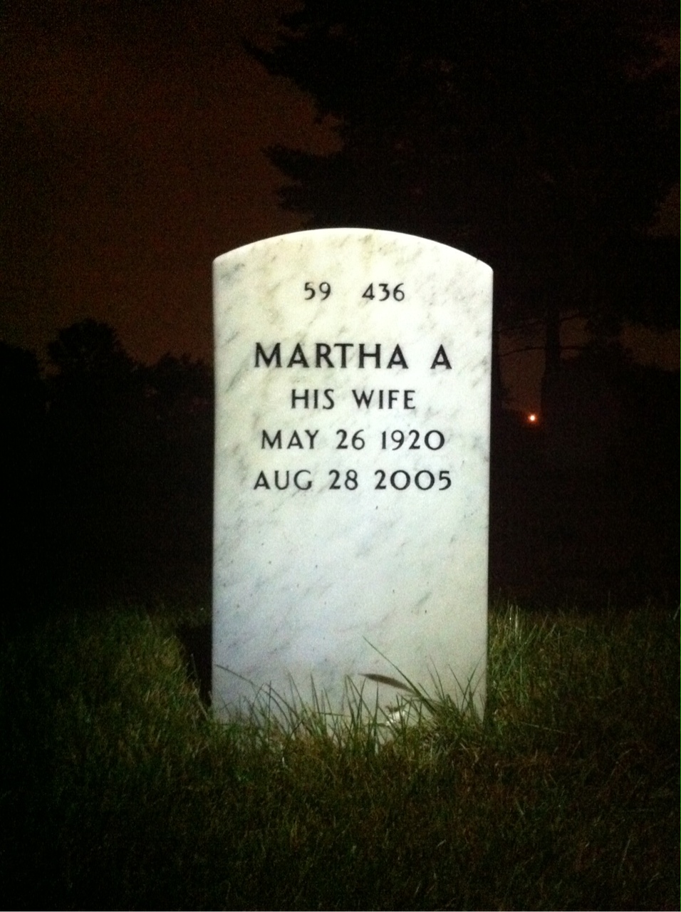 Back of headstone — William Doyle
