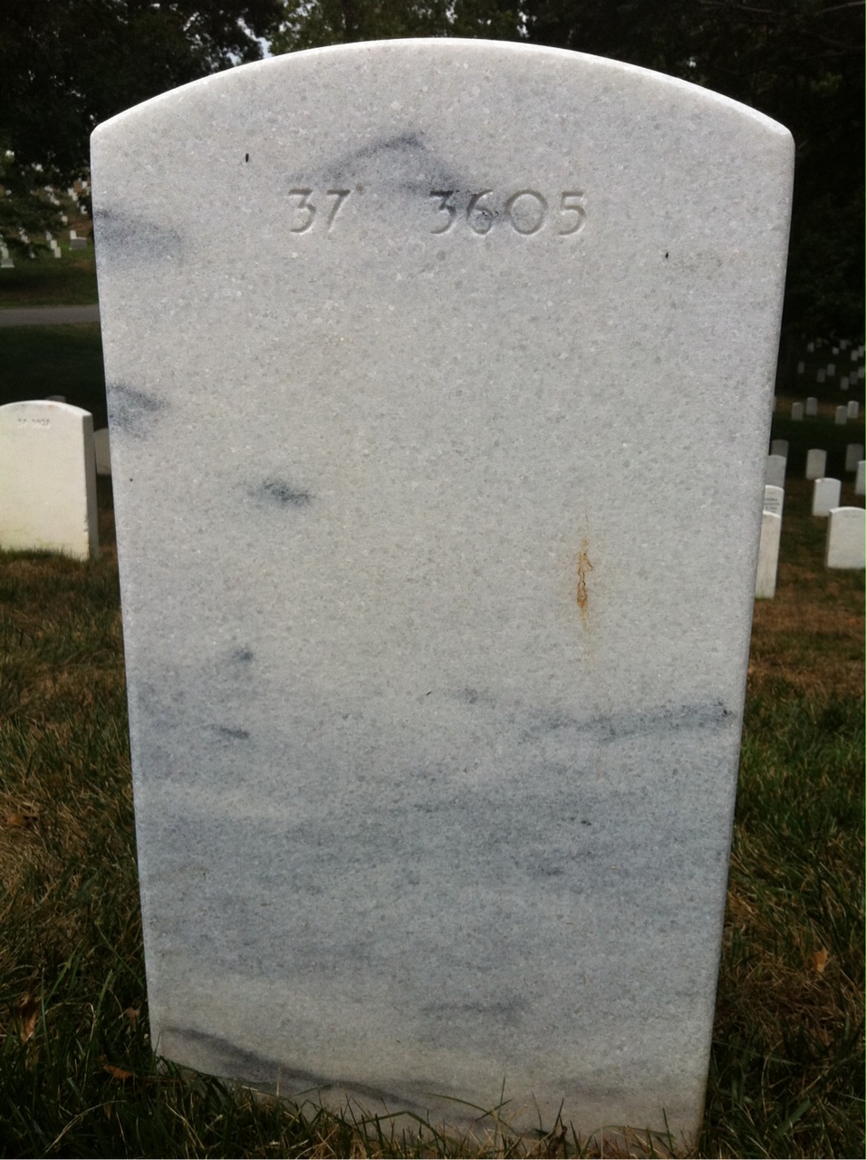 Back of headstone — William Wayne Witt
