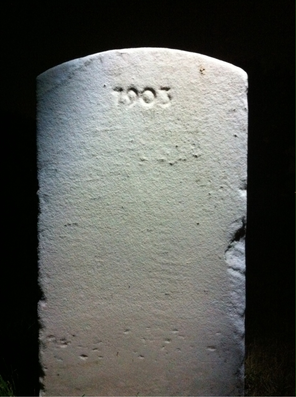 Back of headstone — James Cox