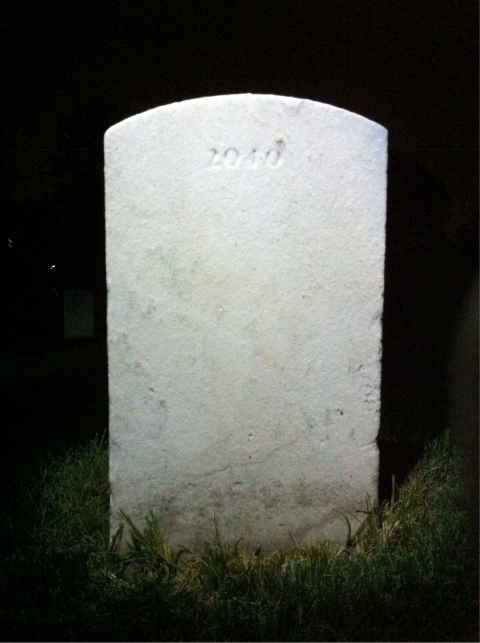 Back of headstone — Hector Allan