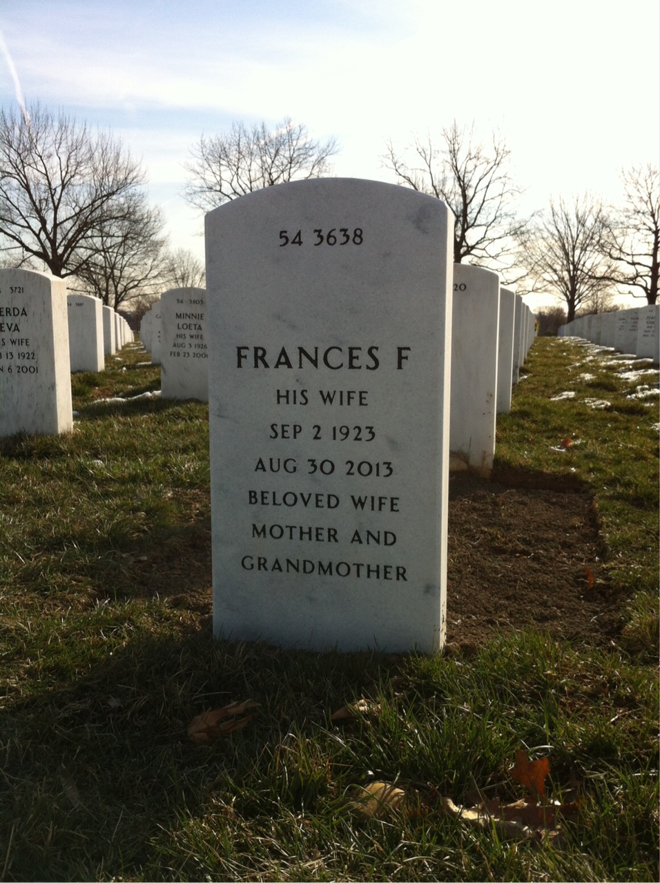 Back of headstone — George Mccarthy