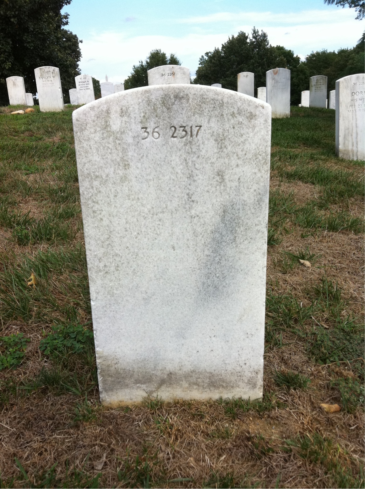 Back of headstone — Robert Anderson