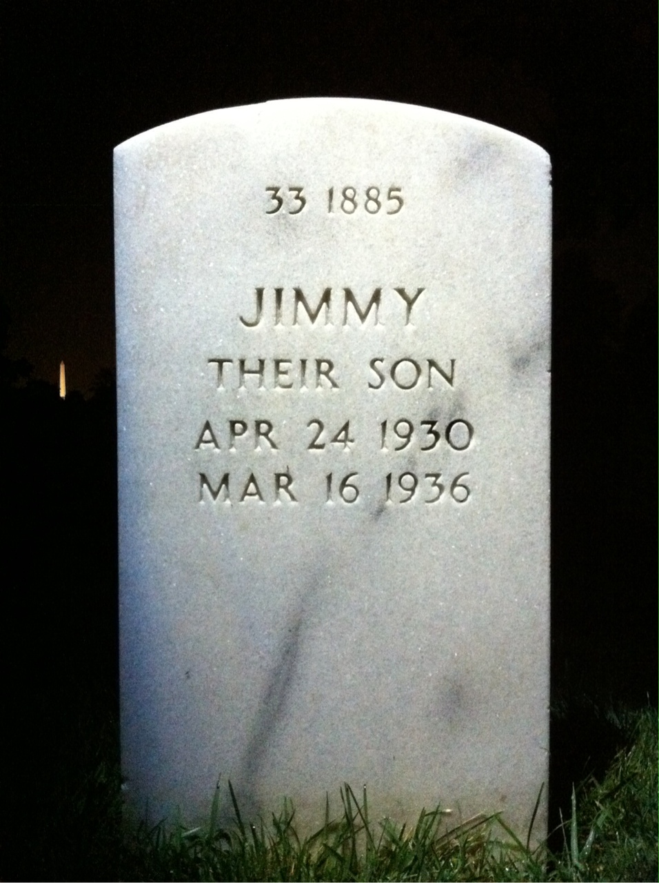 Back of headstone — Anne Alberts