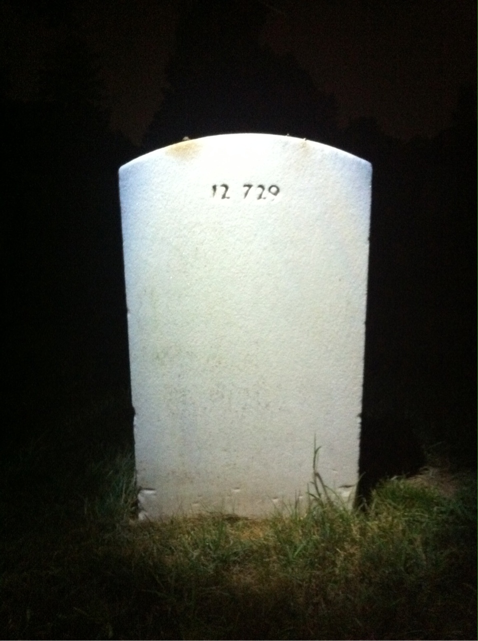 Back of headstone — Leo Mckee