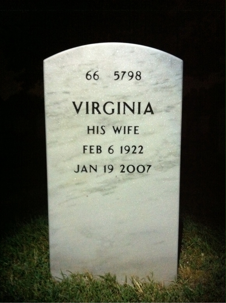 Back of headstone — Norbert Zwicke