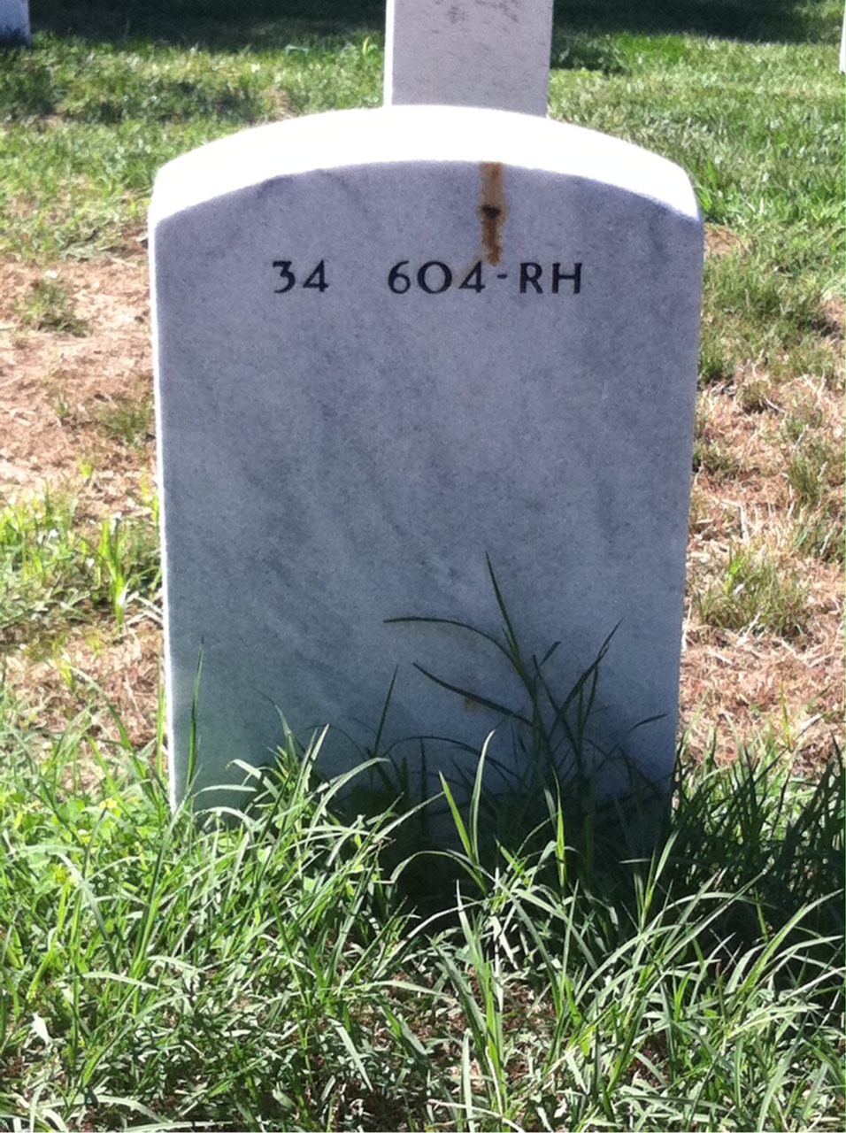 Back of headstone — Kenneth Cooper