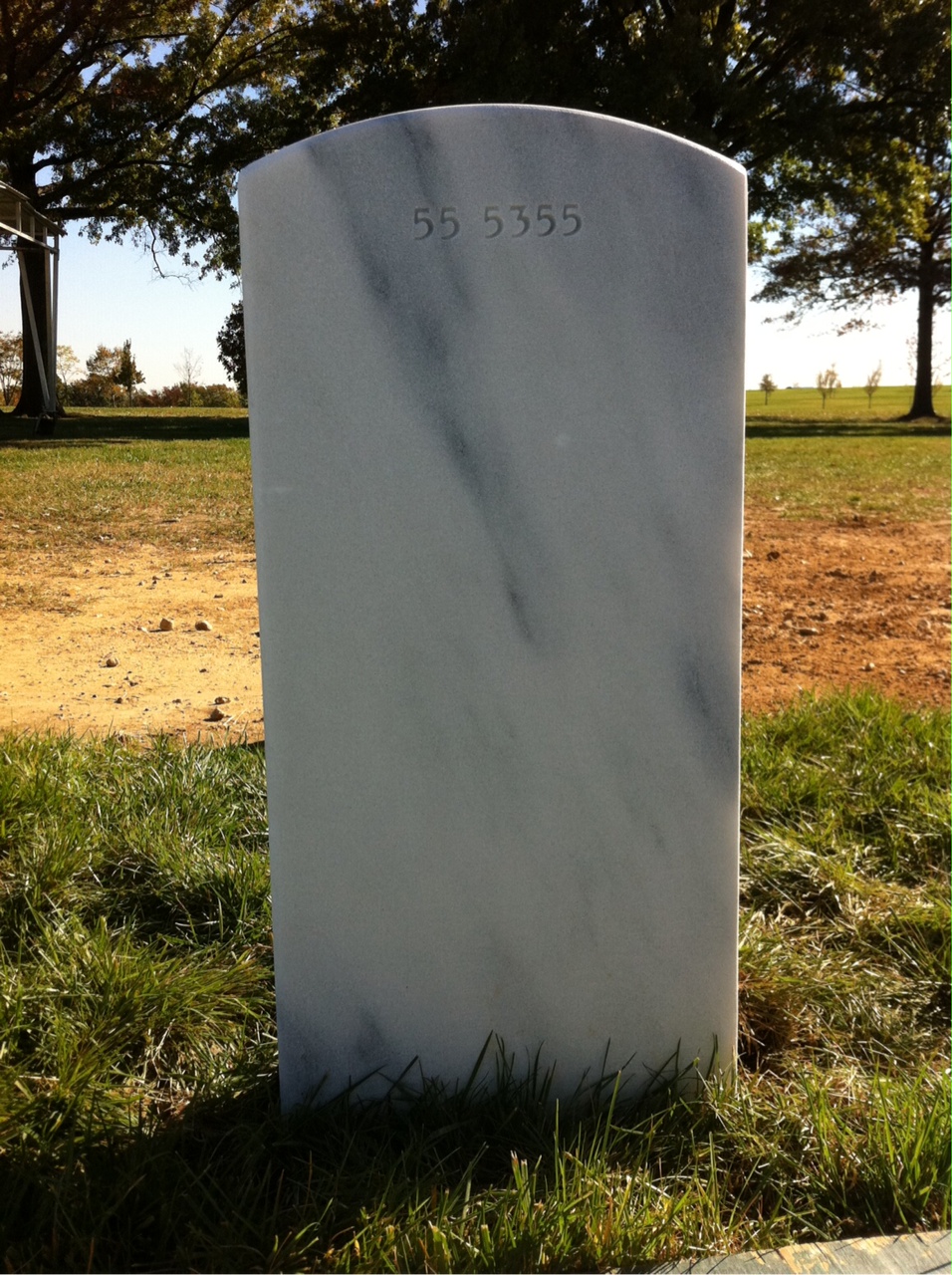 Back of headstone — Stanley G Hash