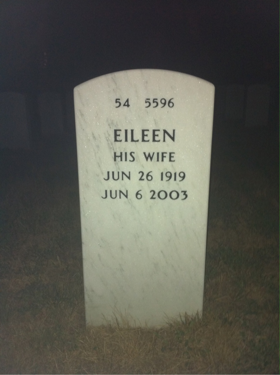 Back of headstone — Joseph Blue