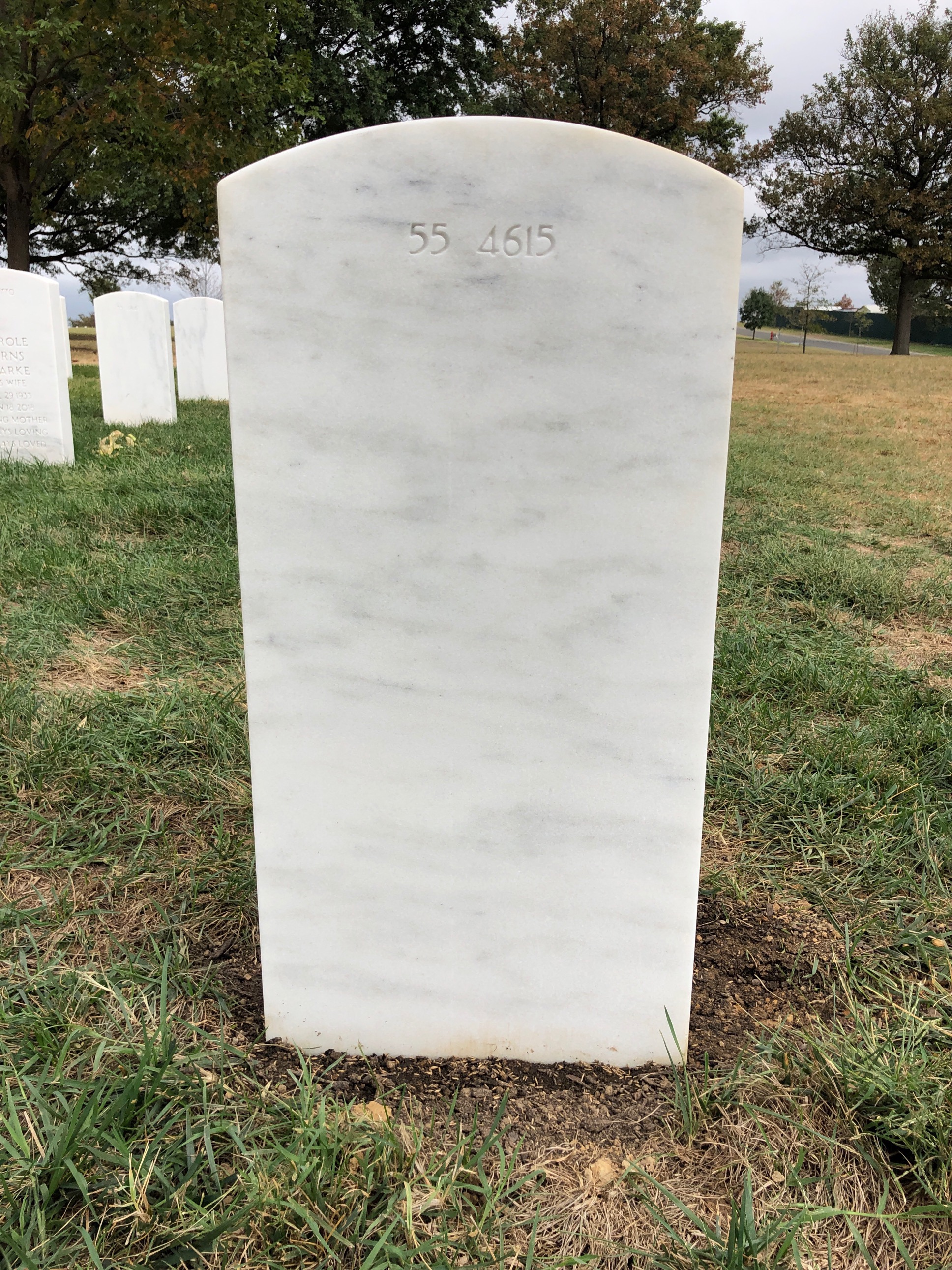 Back of headstone — Vincent D Degeorge