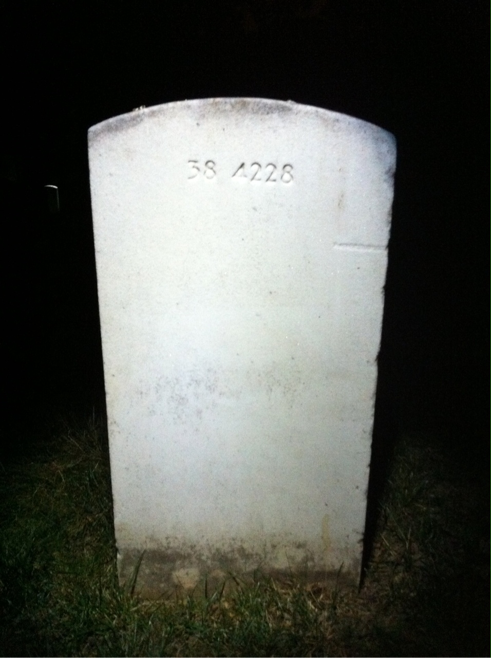 Back of headstone — Troy A Bankston