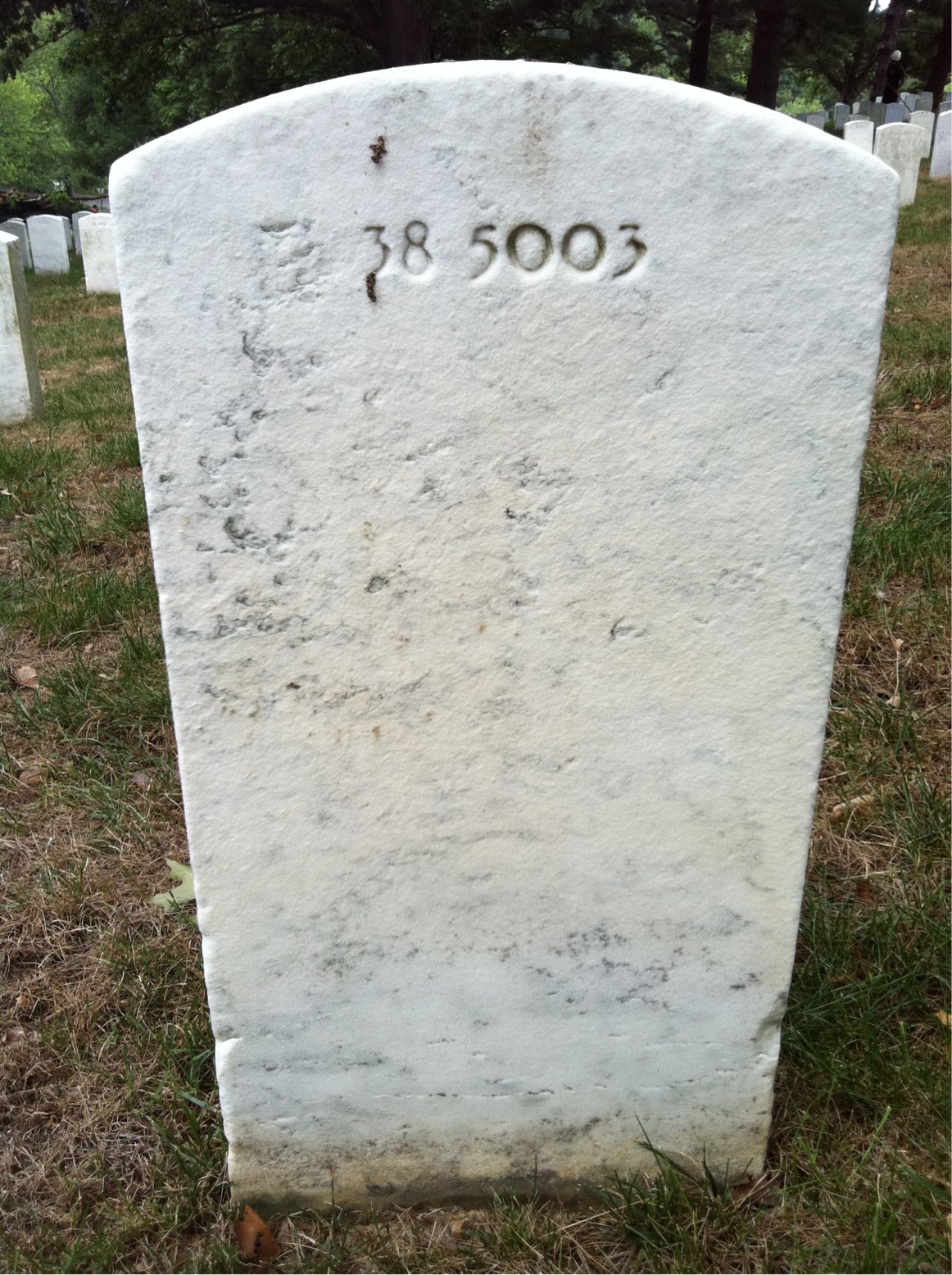 Back of headstone — William Robert Masterson