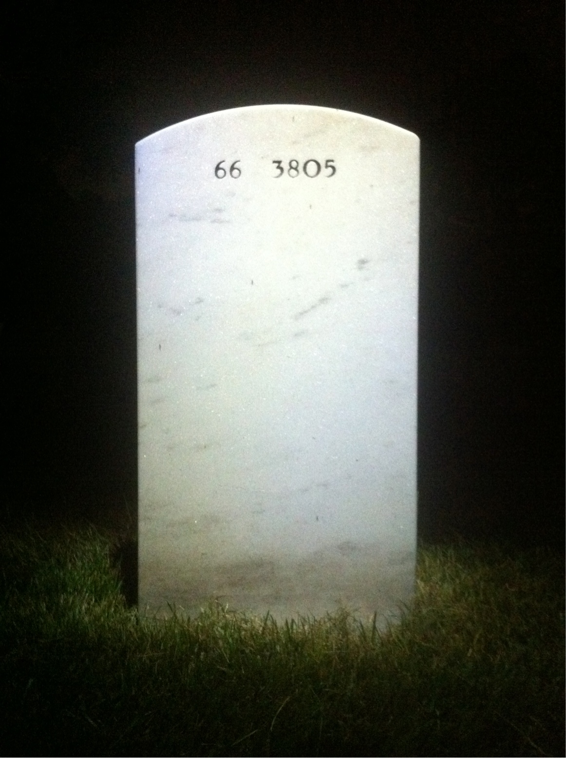 Back of headstone — Hume Horan