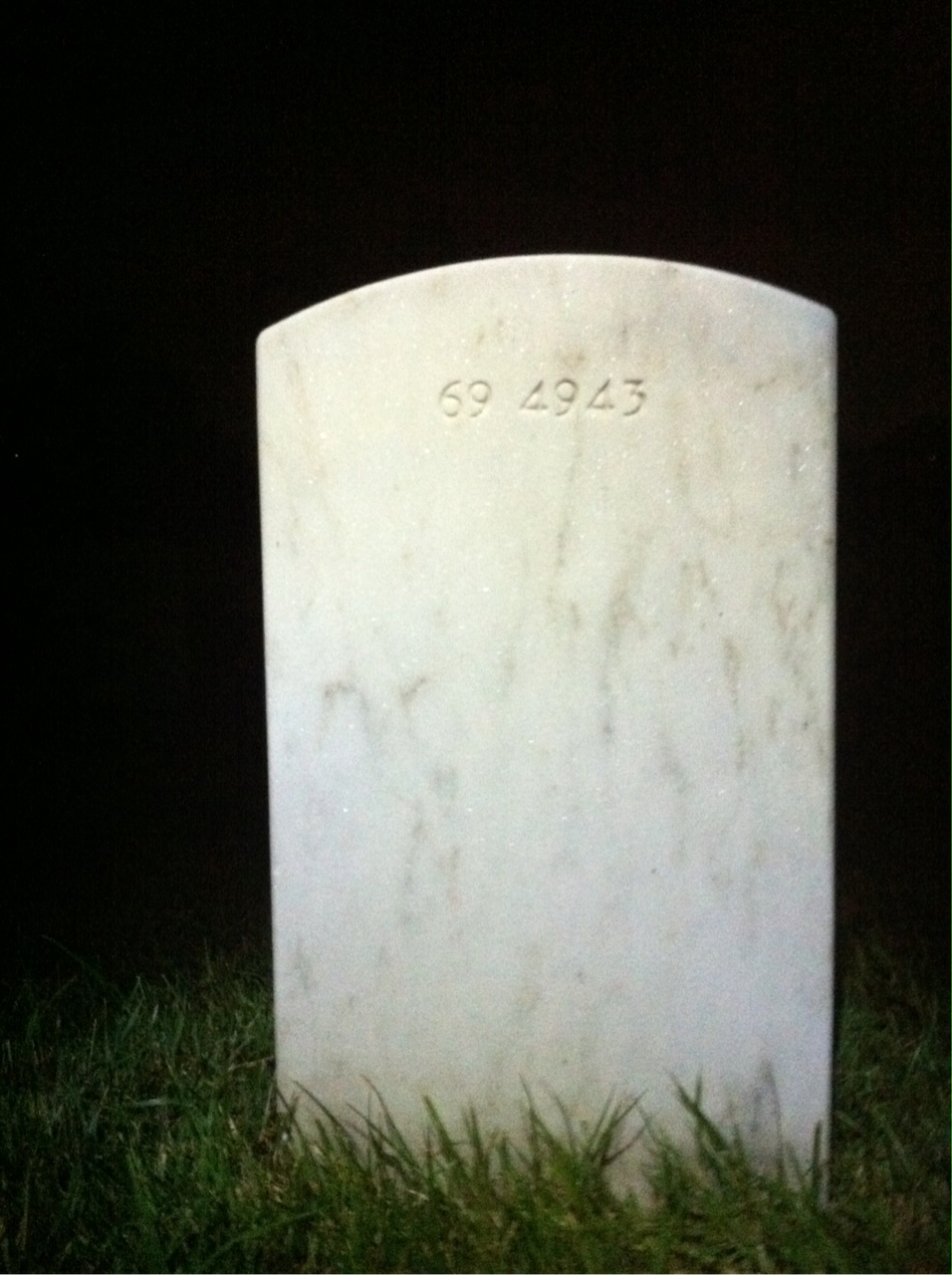 Back of headstone — Marion Mikolashek