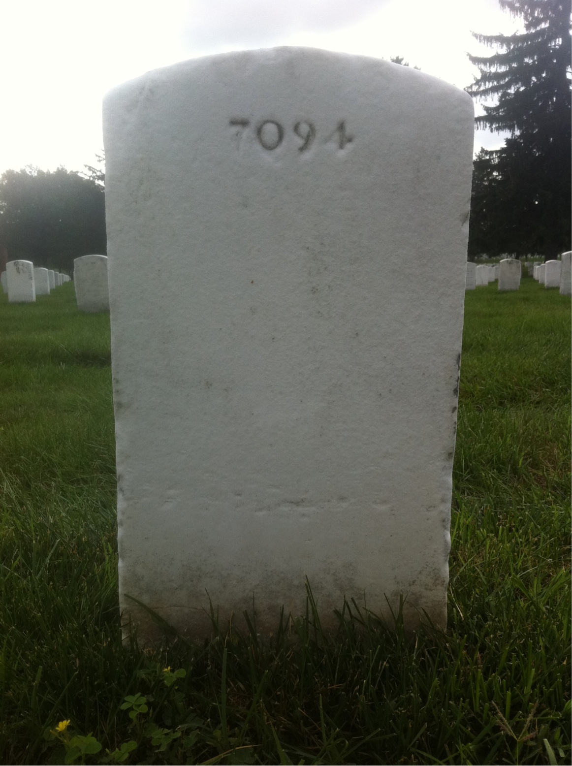 Back of headstone — Charles Mylius