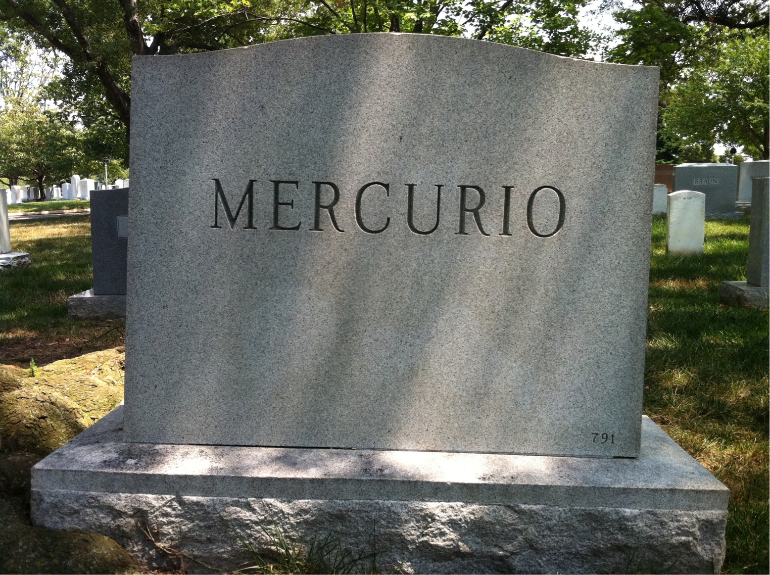 Back of headstone — Kathleen Burbage
