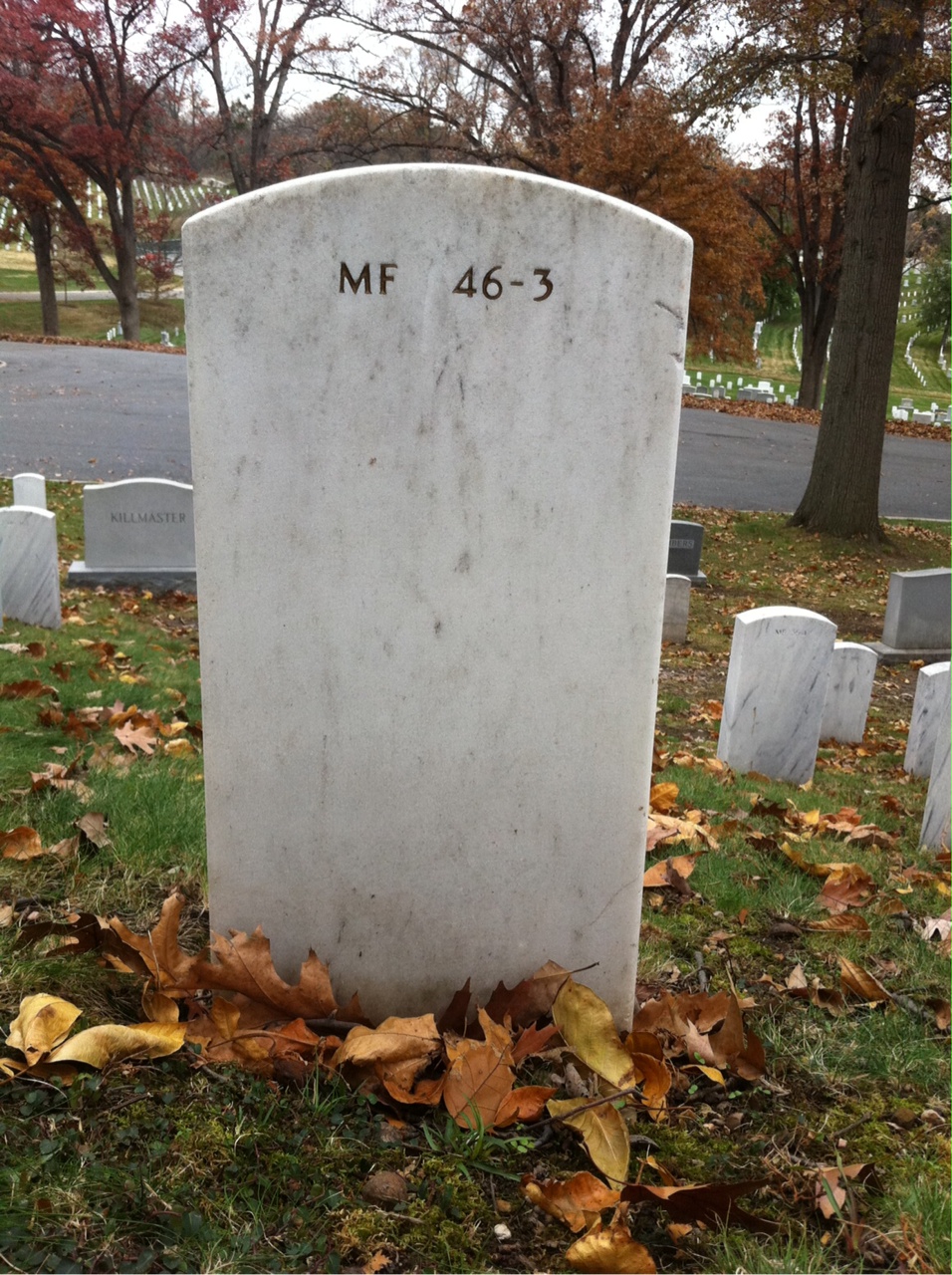 Back of headstone — John Walmsley