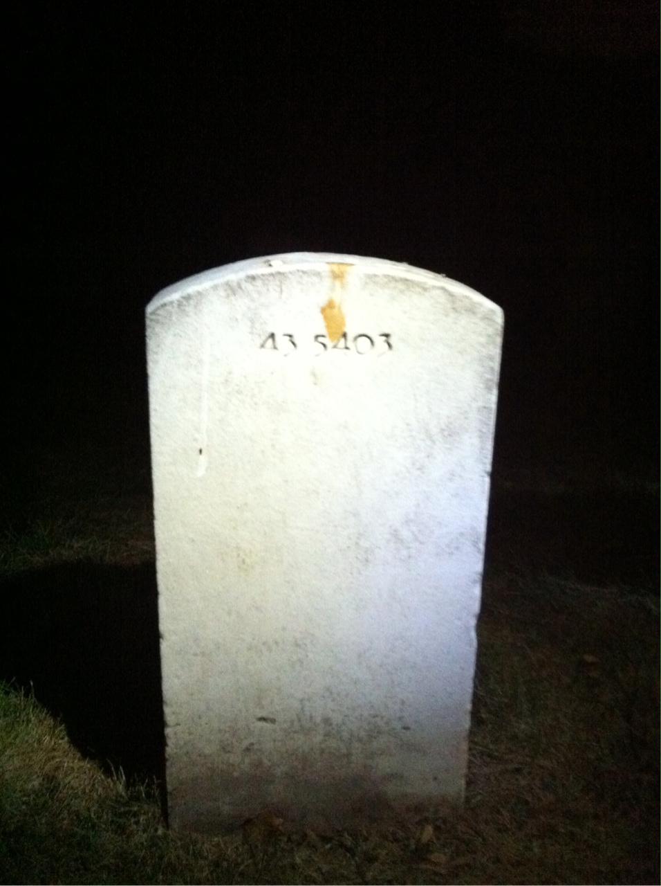 Back of headstone — Alfred Williams
