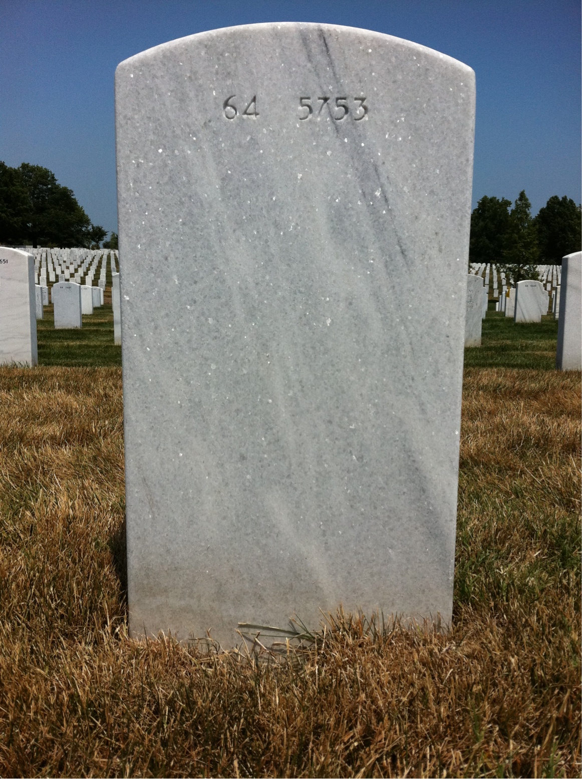 Back of headstone — Robert Hackett