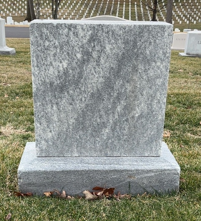 Back of headstone — William Mills