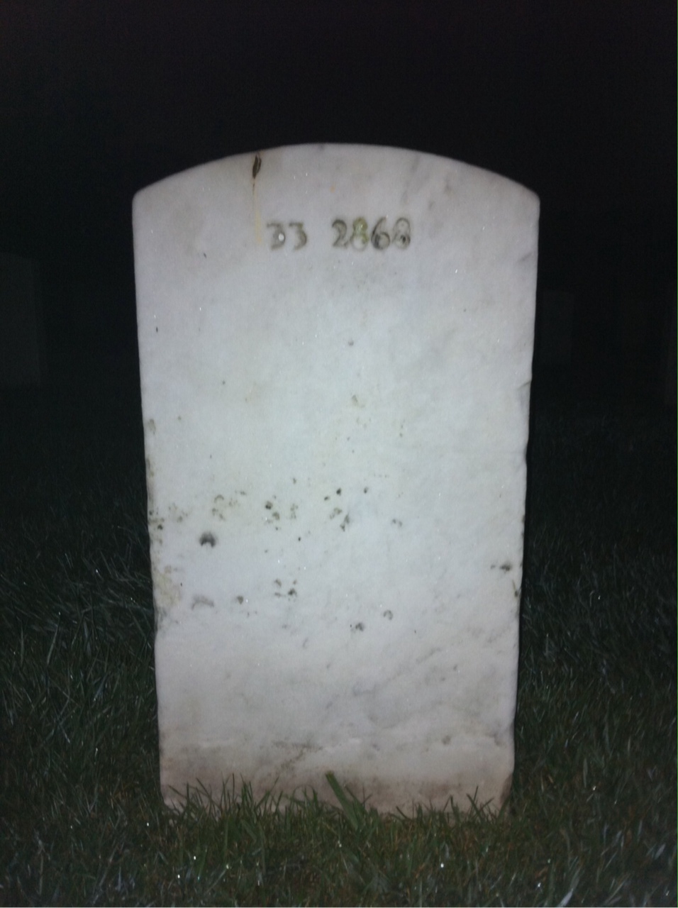 Back of headstone — Willie Johnson