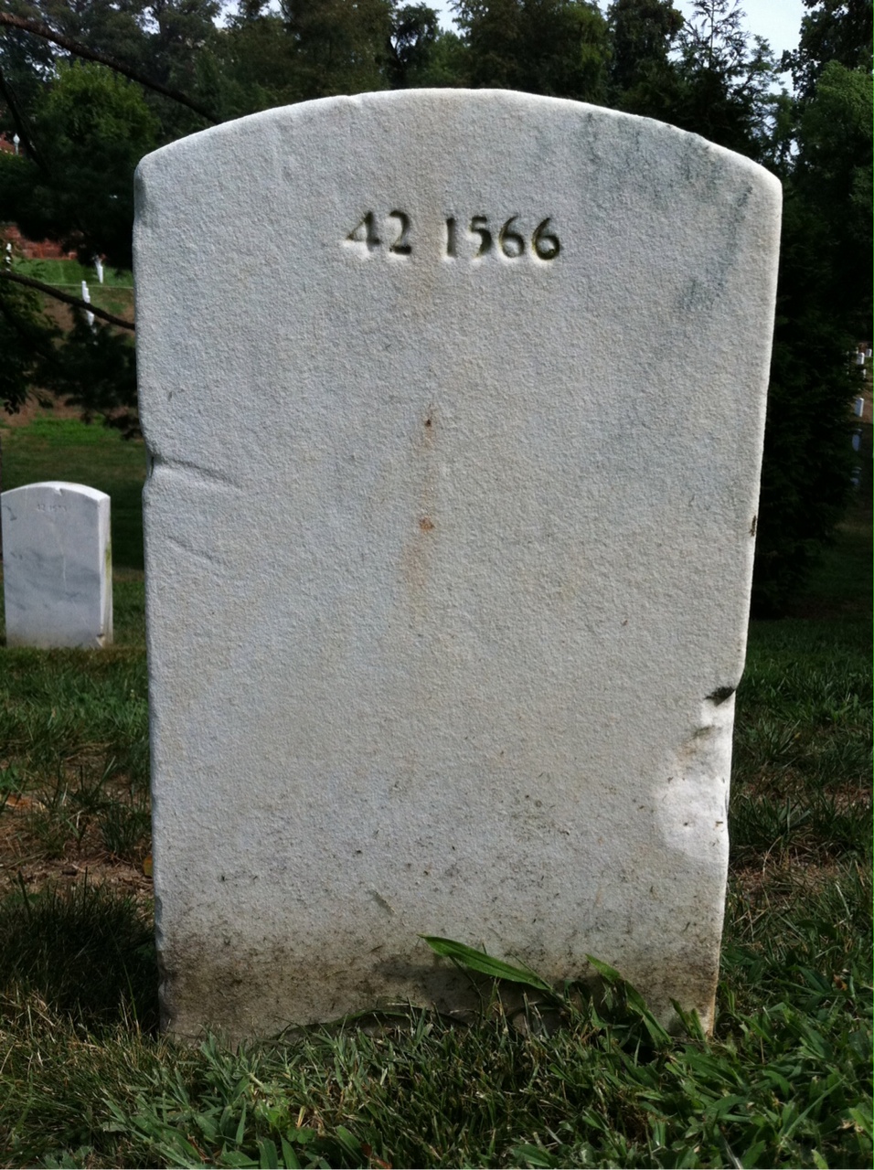 Back of headstone — Clarence Bailey