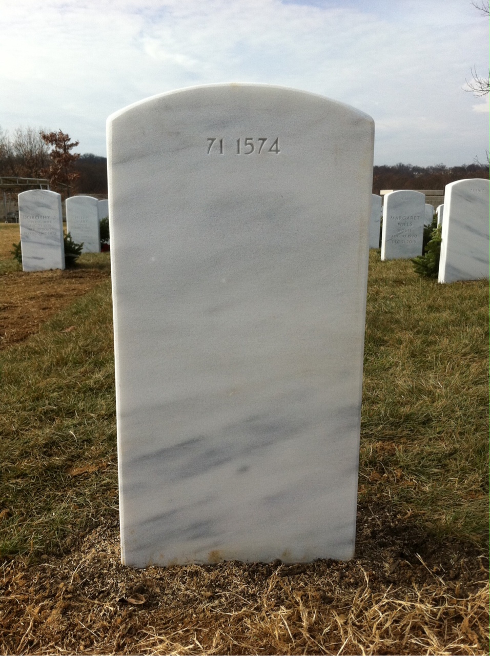 Back of headstone — William Carlton Mcdaniel