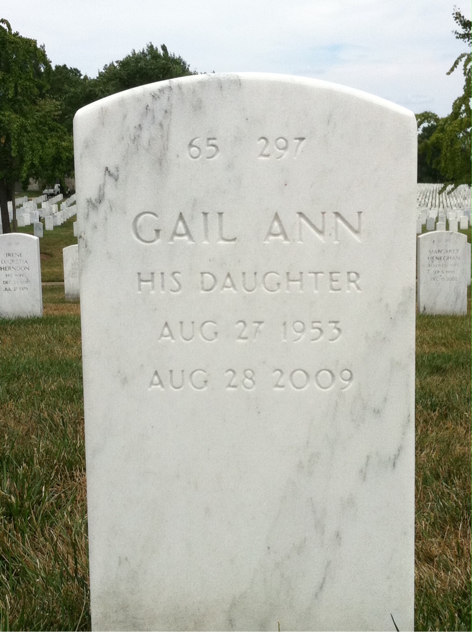 Back of headstone — William Leffler