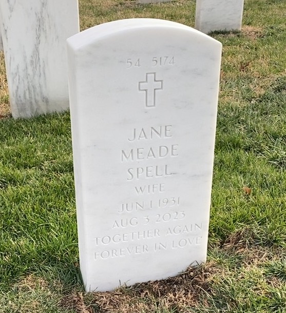 Back of headstone — William Spell