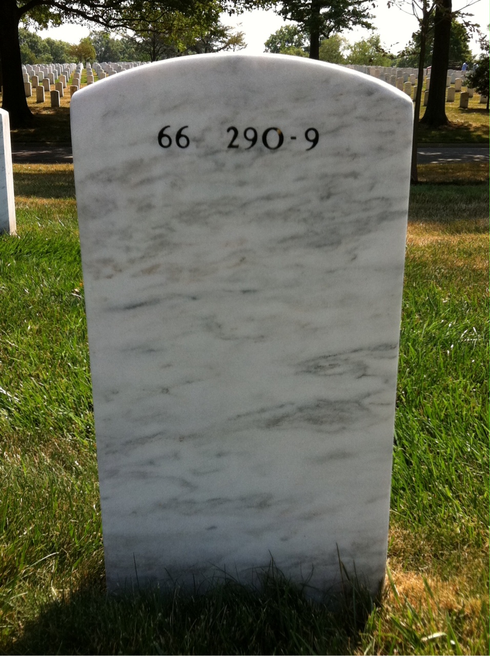 Back of headstone — Barry Myers