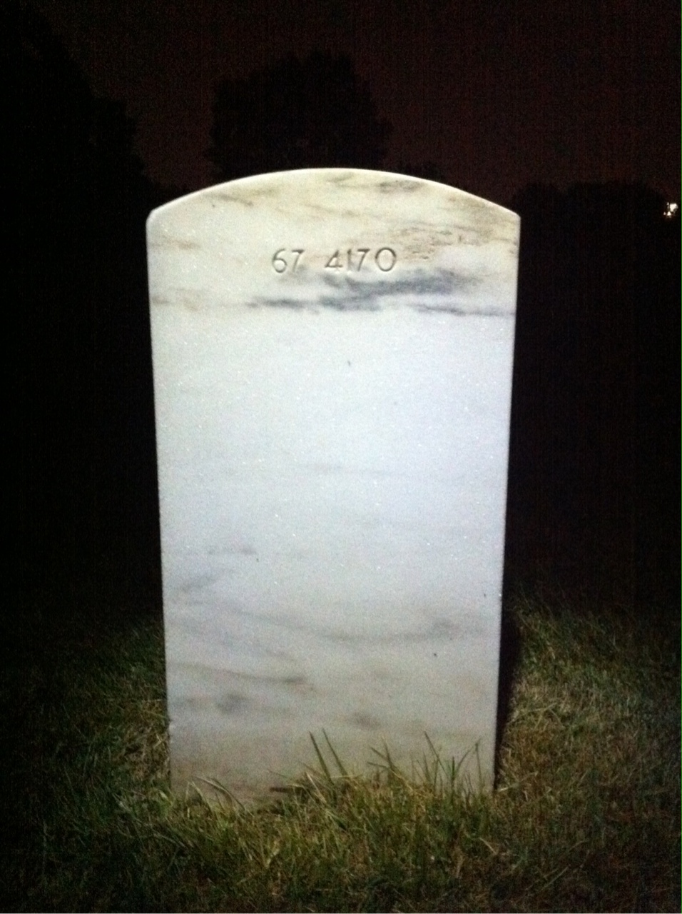 Back of headstone — Charles Edward Taylor