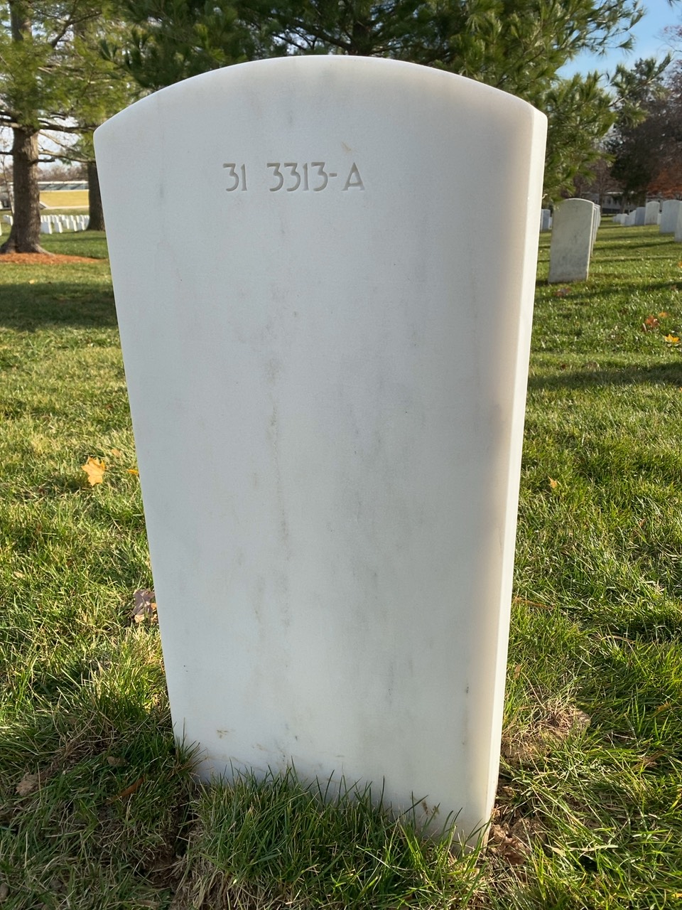 Back of headstone — Michael Cloward Roper